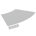  Couvercle coude plat 45 L500 