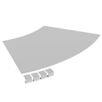  Couvercle coude plat 45° L500 