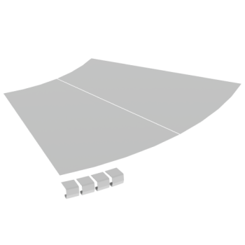  Couvercle coude plat 45 L600 