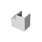 Angle plat gris 16x16 