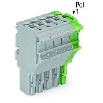  Connect fem 1c 5p pe/4ph/gris 