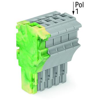  Connect fem 1c 5p 4ph/pe/gris 