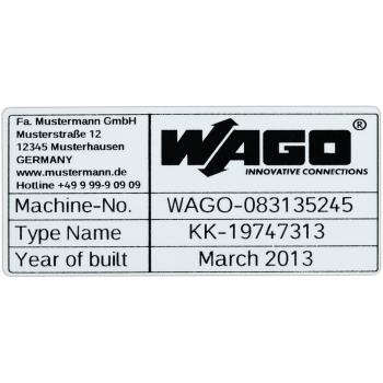  Etiquettes PET argent 33x70mm 