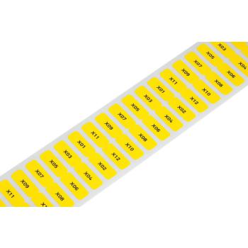  Etiquettes PET jaune 8x20mm 