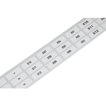  Etiquettes PET blanc 9.25x25mm 