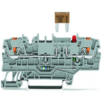  Borne  fusible pour 2 conduct 