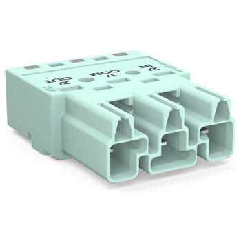  Connecteur 3 pôles, turquoise 