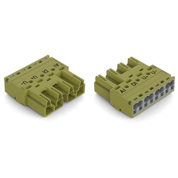  Connecteur 4 pôles, vert clair 