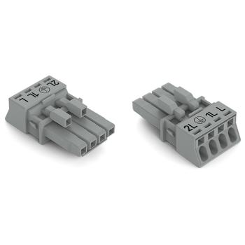  Douille 4 ples, gris 