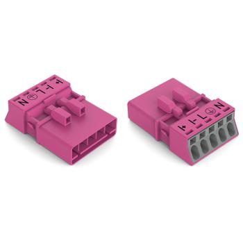  Connecteur 5 pôles, rose 