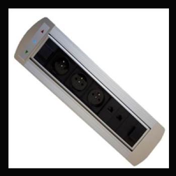  Multiprise motoris�e 3PC 2RJ45 